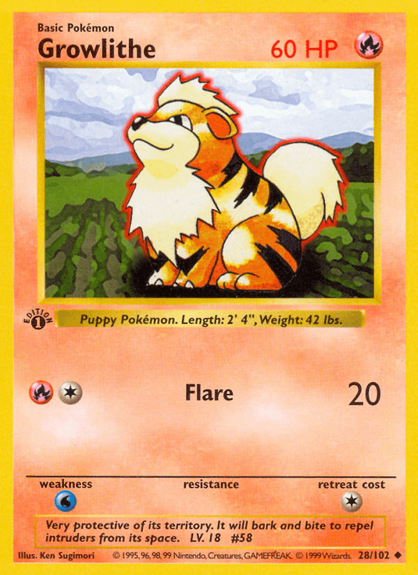Growlithe — Base #28