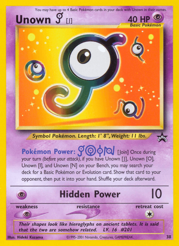 Unown [J] — Wizards Black Star Promos #38