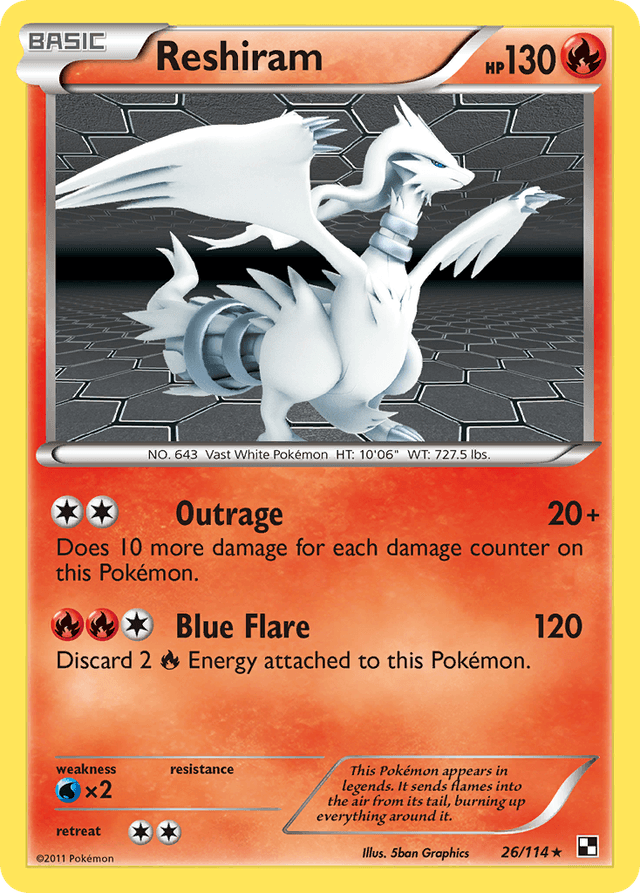 Reshiram — Black & White #26