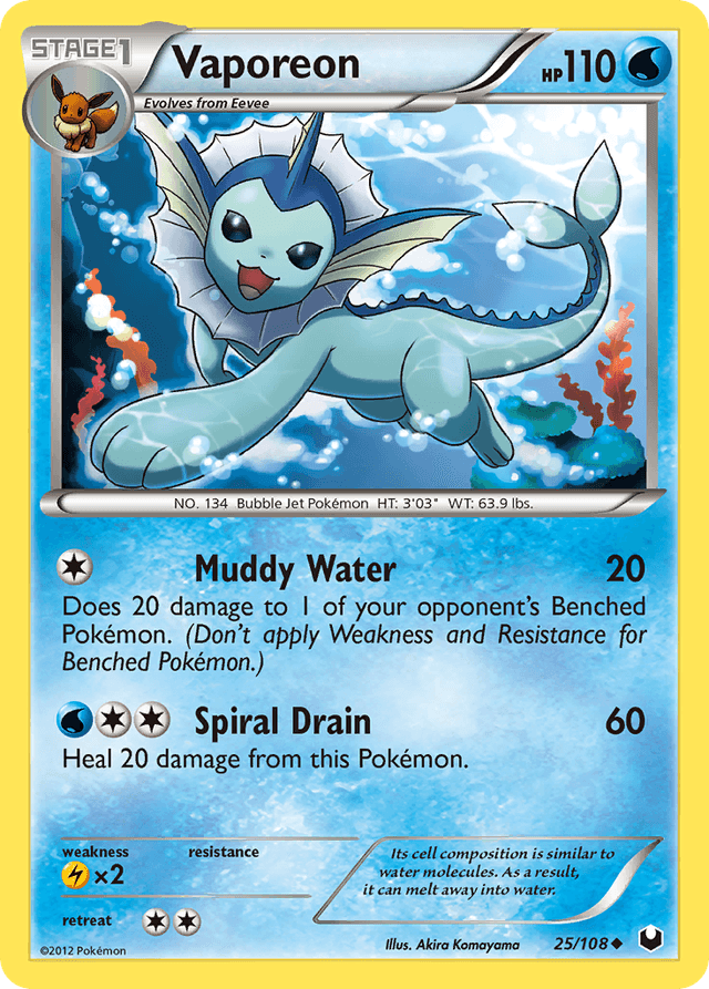Vaporeon — Dark Explorers #25