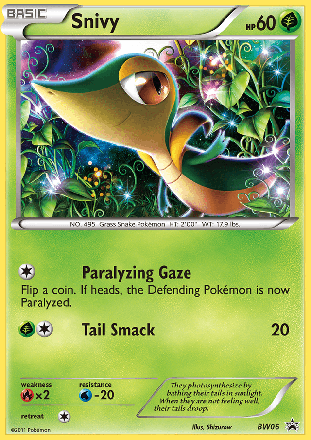 Snivy — BW Black Star Promos #BW06