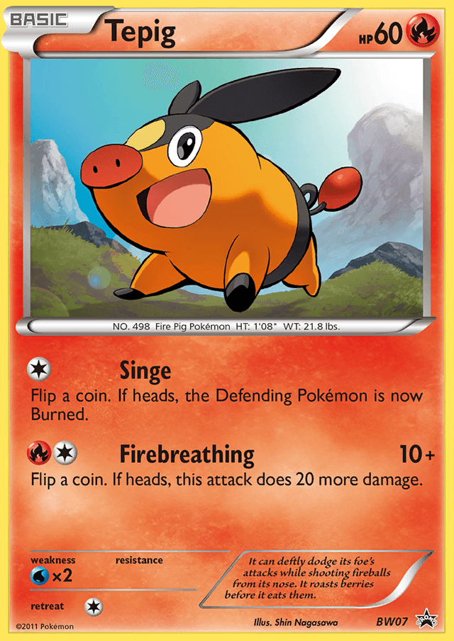 Tepig — BW Black Star Promos #BW07