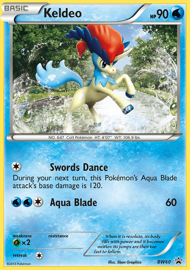 Keldeo — BW Black Star Promos #BW60
