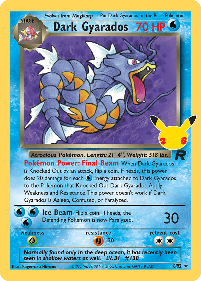 Dark Gyarados — Celebrations: Classic Collection #8
