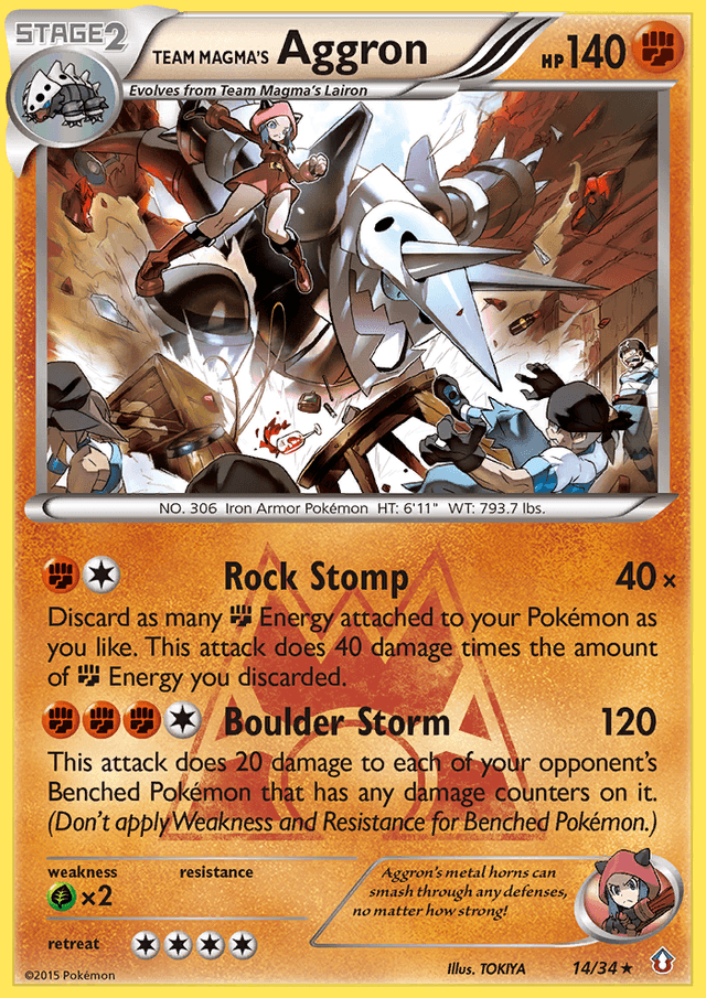 Team Magma's Aggron — Double Crisis #14