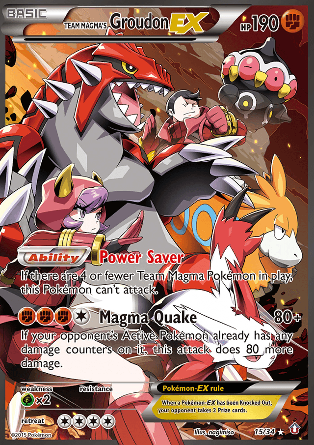 Team Magma's Groudon-EX — Double Crisis #15