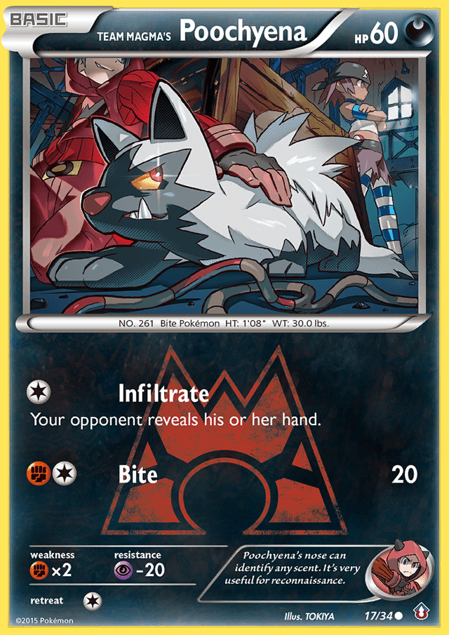 Team Magma's Poochyena — Double Crisis #17