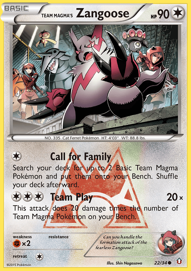 Team Magma's Zangoose — Double Crisis #22