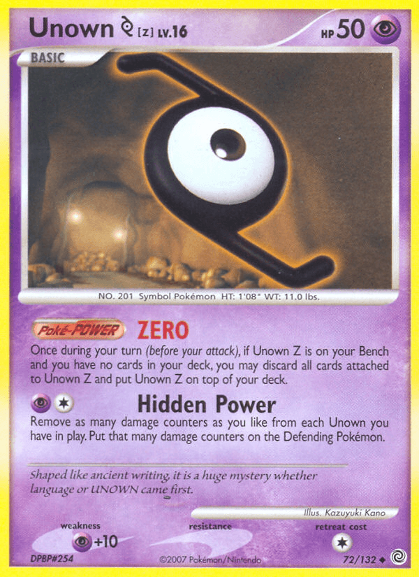 Unown [Z] — Secret Wonders #72