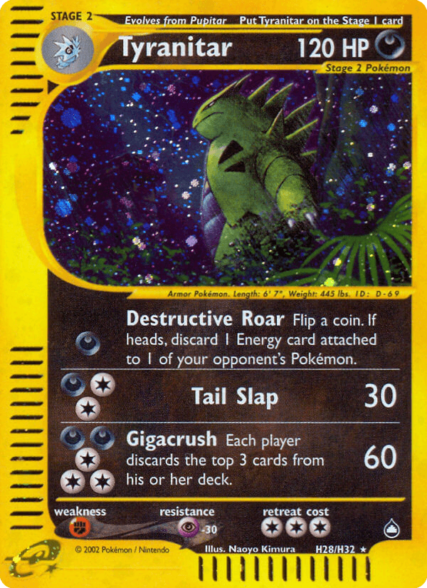 Tyranitar — Aquapolis #H28