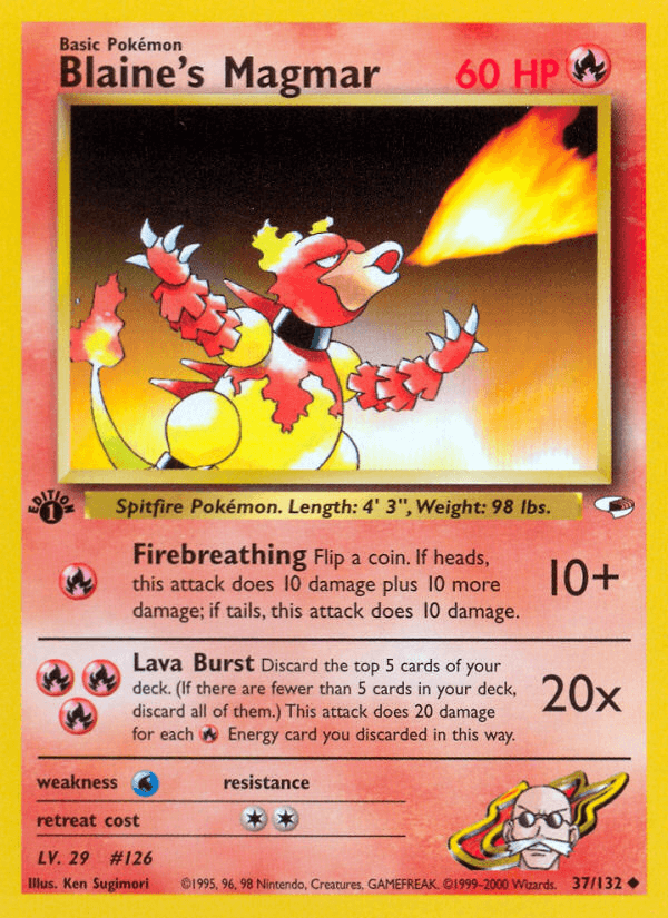 Blaine's Magmar — Gym Heroes #37