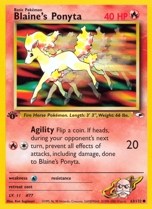 Blaine's Ponyta — Gym Heroes #63