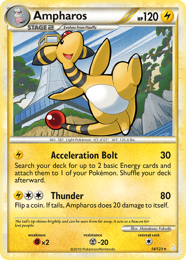 Ampharos — HeartGold & SoulSilver #14