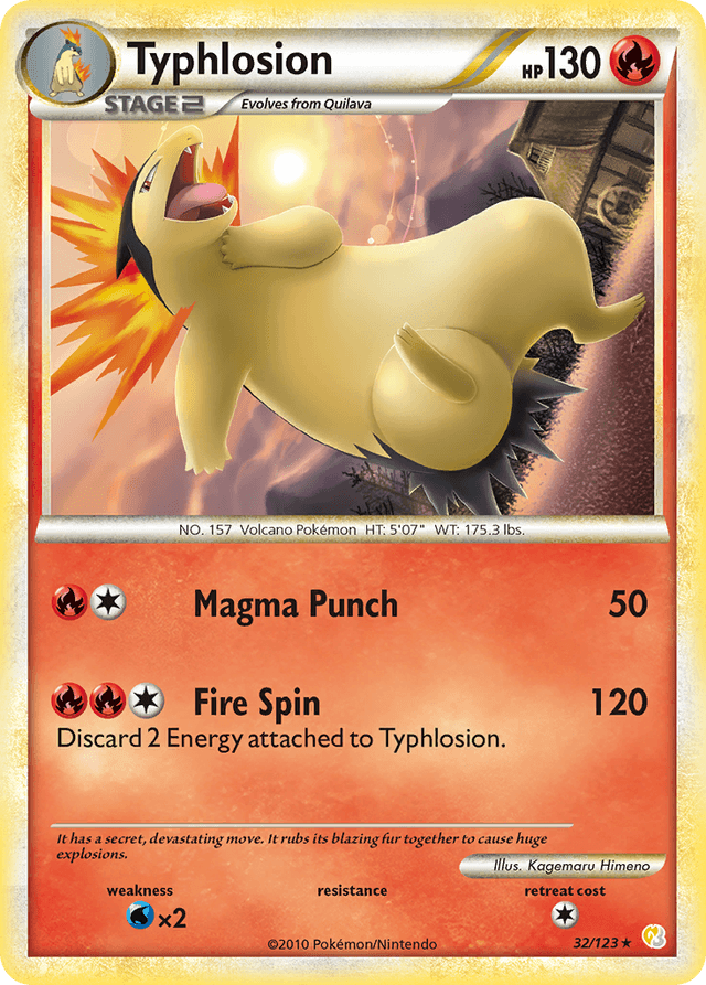 Typhlosion — HeartGold & SoulSilver #32