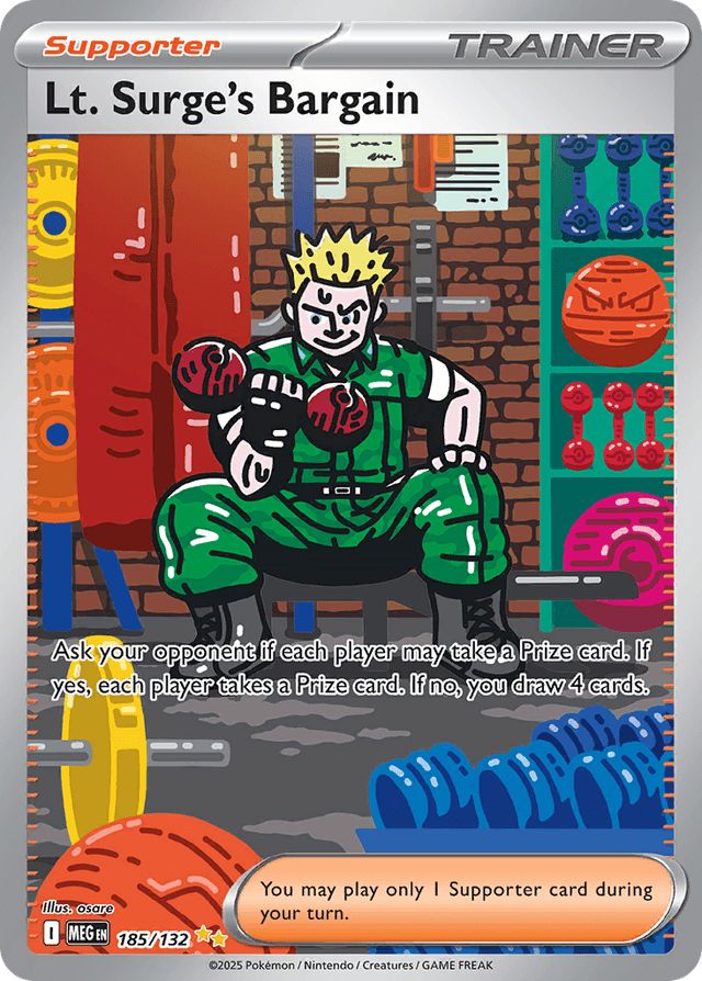 Lt. Surge's Bargain — Mega Evolution #185