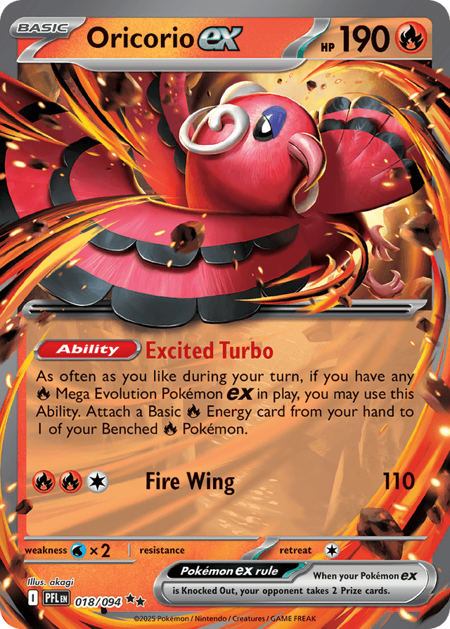 Oricorio ex — Phantasmal Flames #18