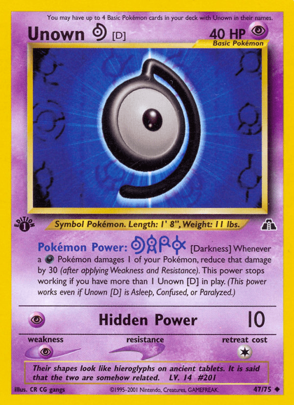 Unown [D] — Neo Discovery #47