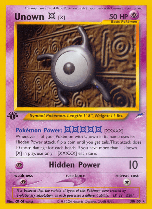 Unown [X] — Neo Destiny #30