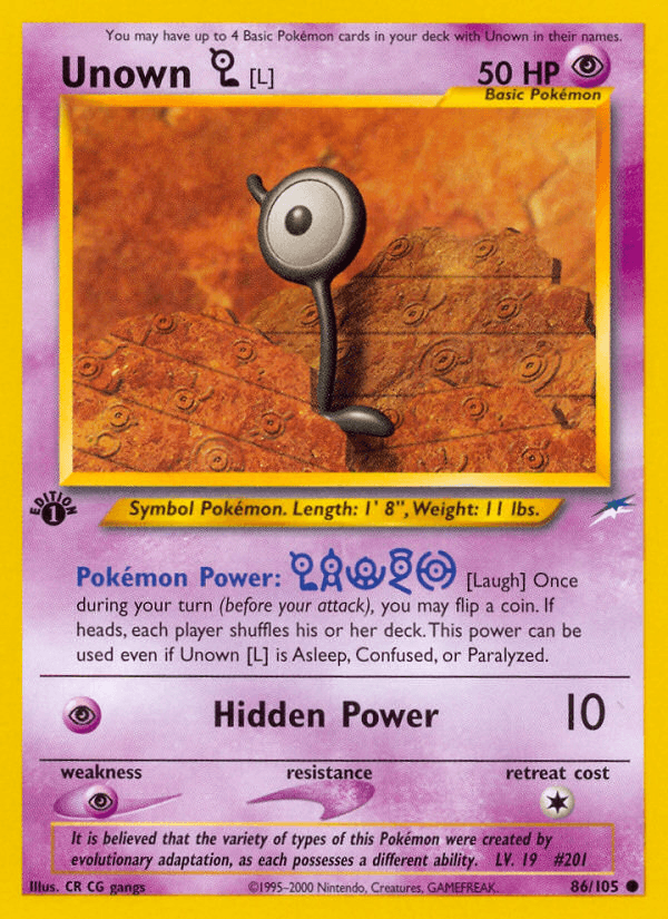 Unown [L] — Neo Destiny #86