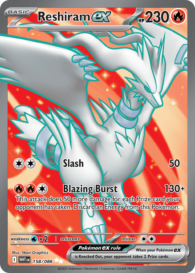 Reshiram ex — White Flare #158