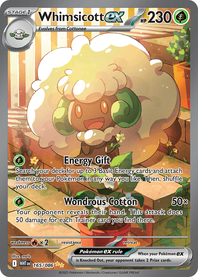 Whimsicott ex — White Flare #165