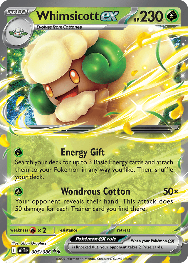Whimsicott ex — White Flare #5
