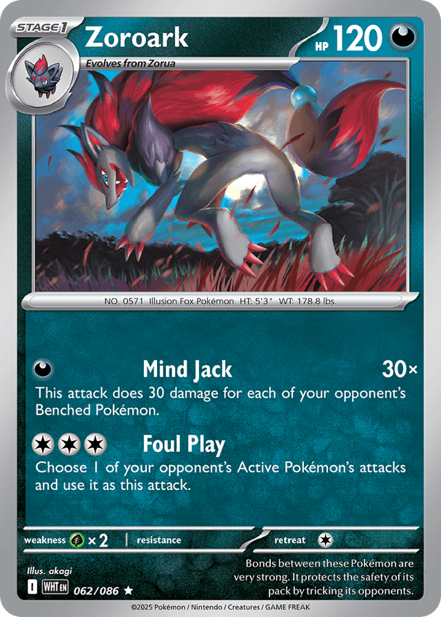 Zoroark — White Flare #62