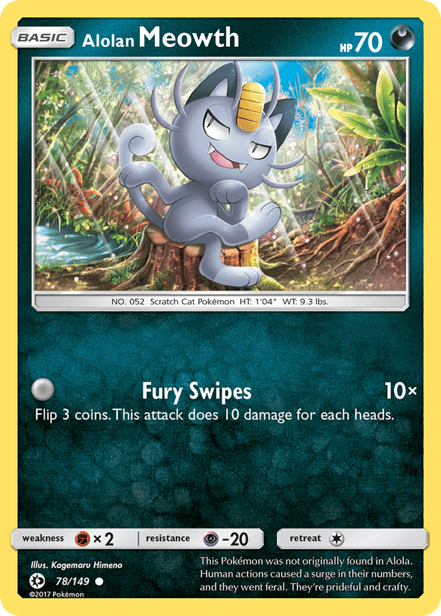 Alolan Meowth — Sun & Moon #78