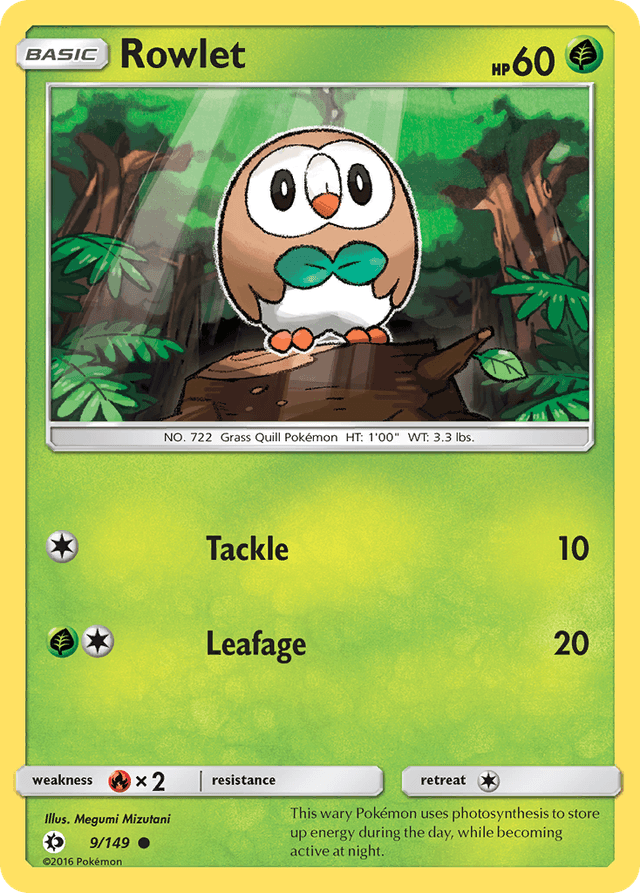 Rowlet — Sun & Moon #9