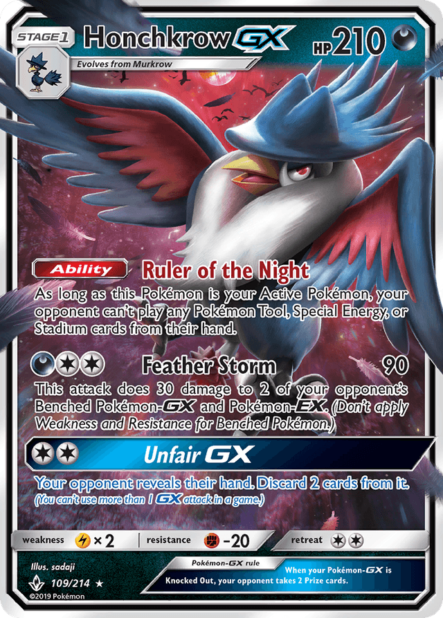 Honchkrow-GX — Unbroken Bonds #109