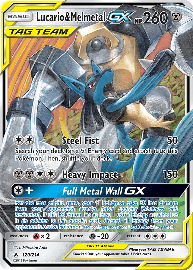 Lucario & Melmetal-GX — Unbroken Bonds #120