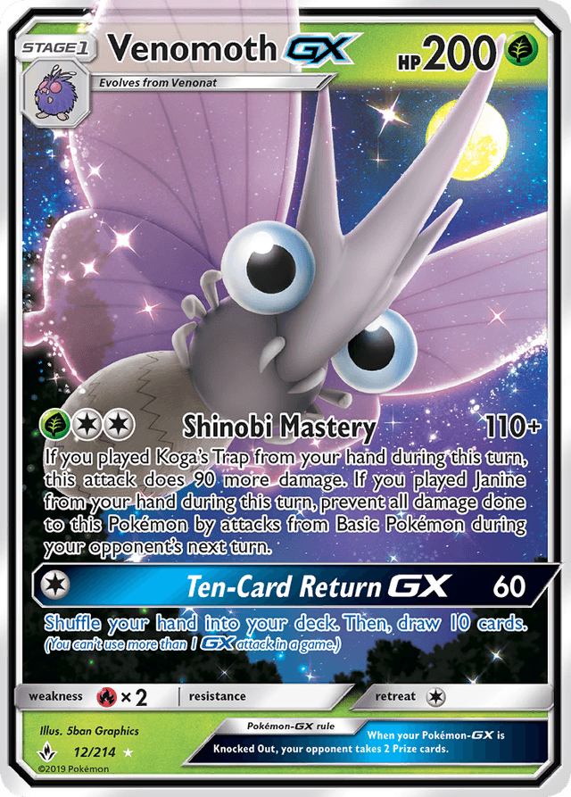 Venomoth-GX — Unbroken Bonds #12
