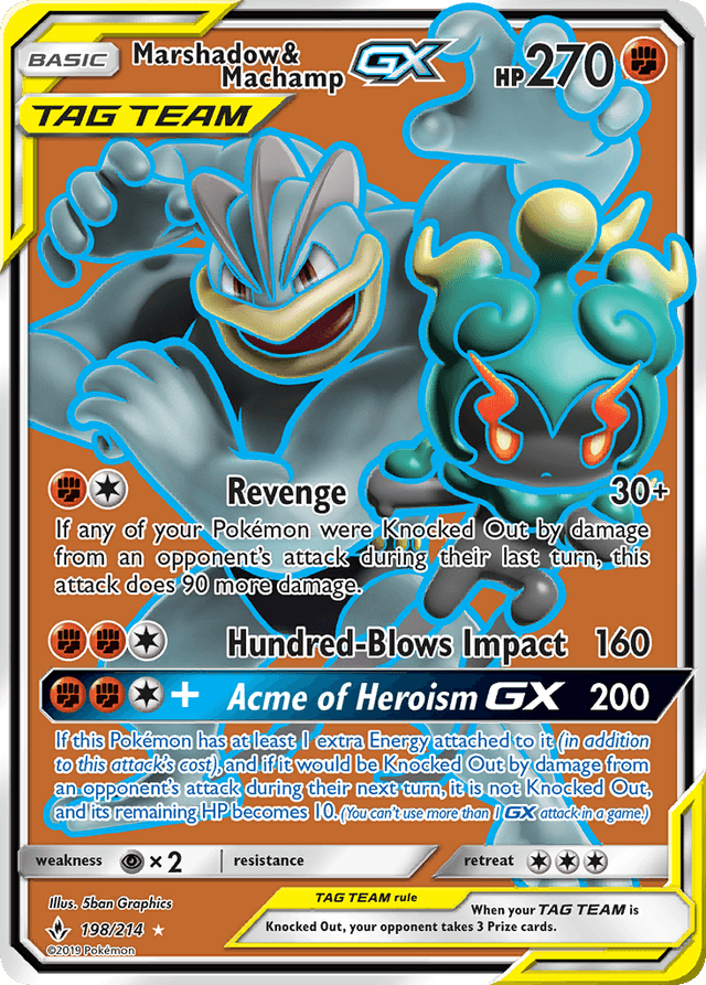 Marshadow & Machamp-GX — Unbroken Bonds #198