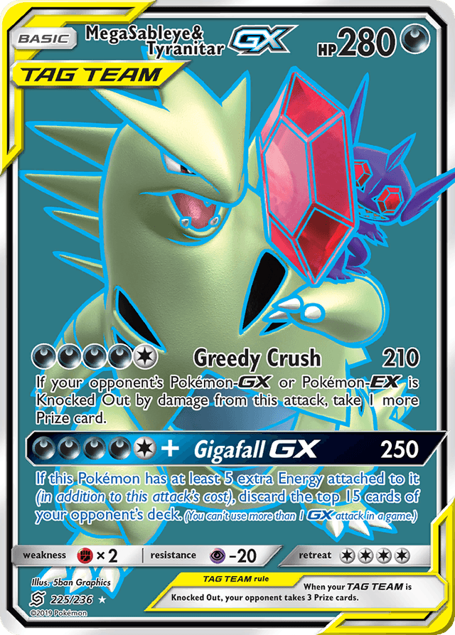 Mega Sableye & Tyranitar-GX — Unified Minds #225