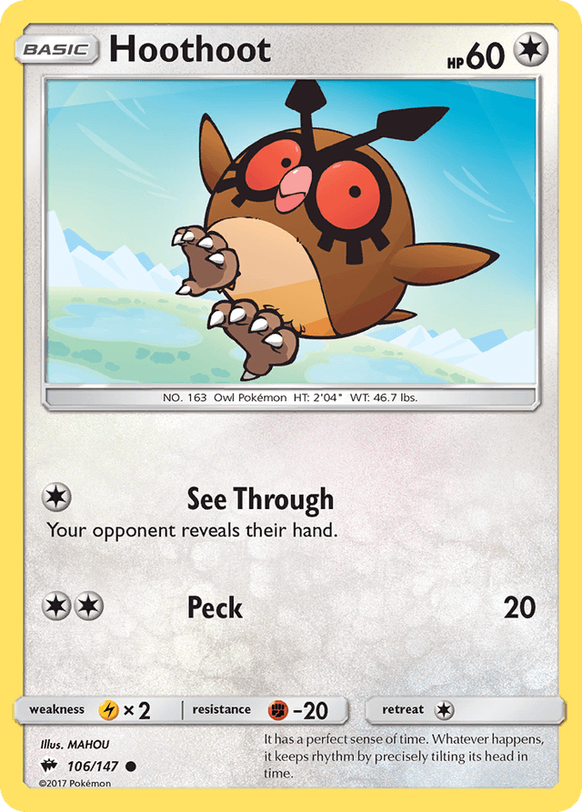 Hoothoot — Burning Shadows #106