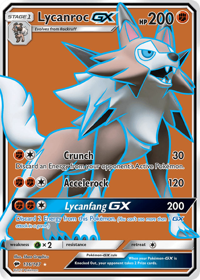 Lycanroc-GX — Burning Shadows #136