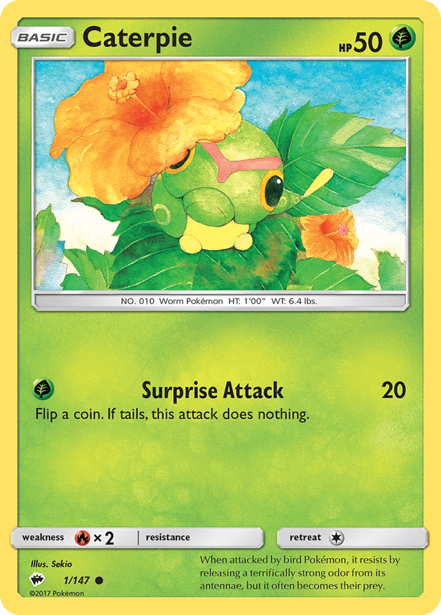 Caterpie — Burning Shadows #1