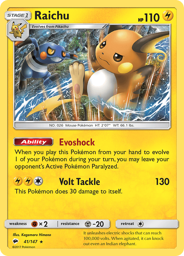 Raichu — Burning Shadows #41