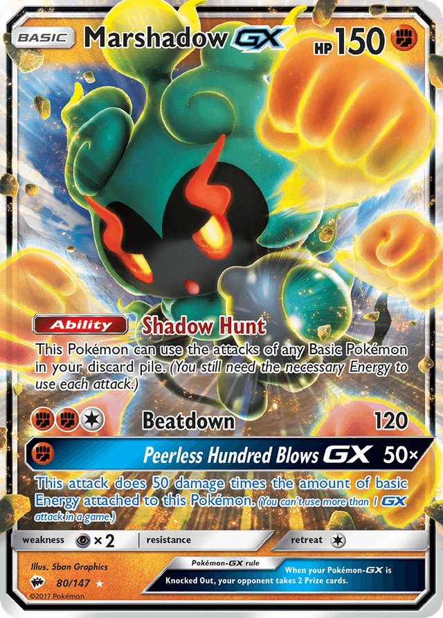 Marshadow-GX — Burning Shadows #80