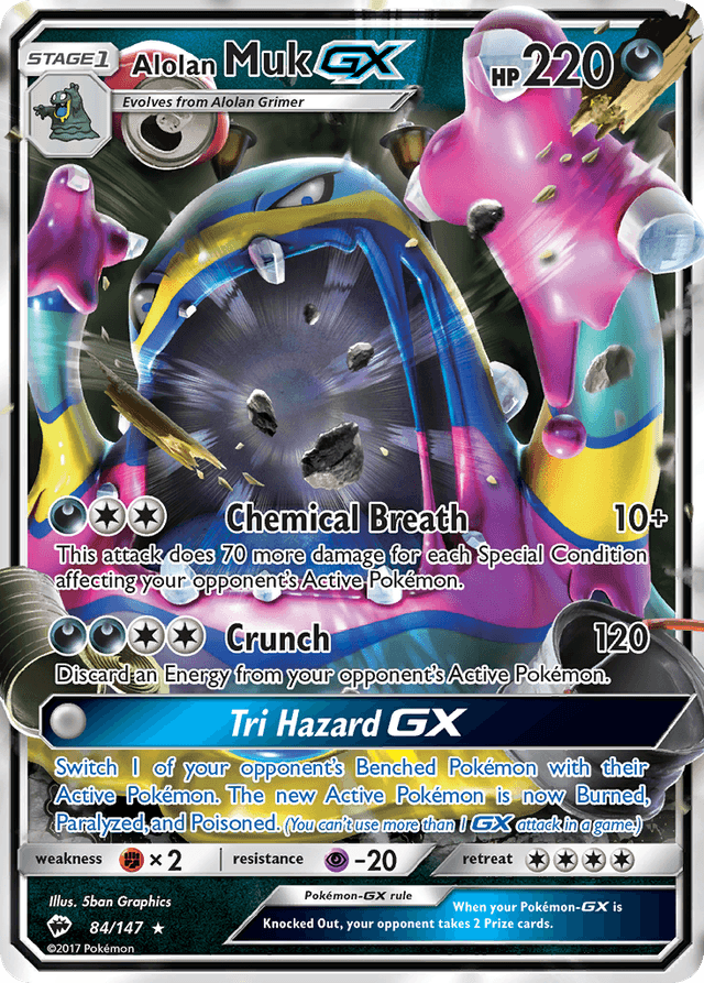 Alolan Muk-GX — Burning Shadows #84