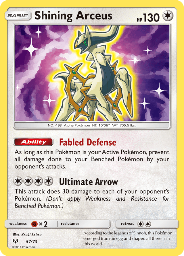 Shining Arceus — Shining Legends #57