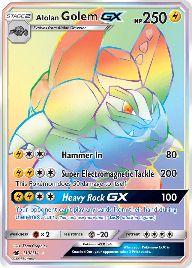 Alolan Golem-GX — Crimson Invasion #113