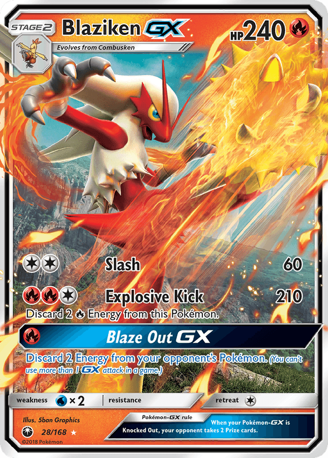 Blaziken-GX — Celestial Storm #28