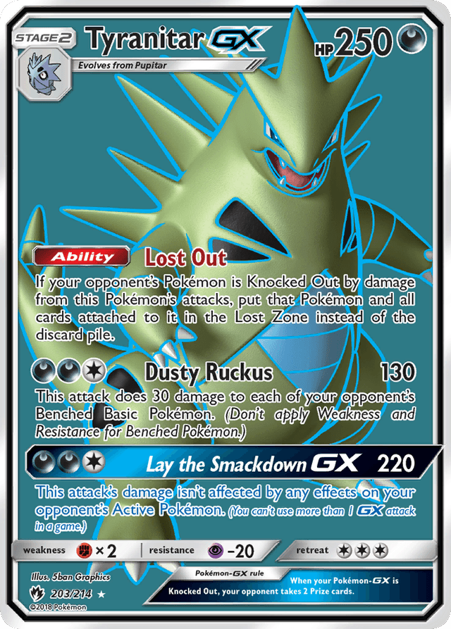 Tyranitar-GX — Lost Thunder #203