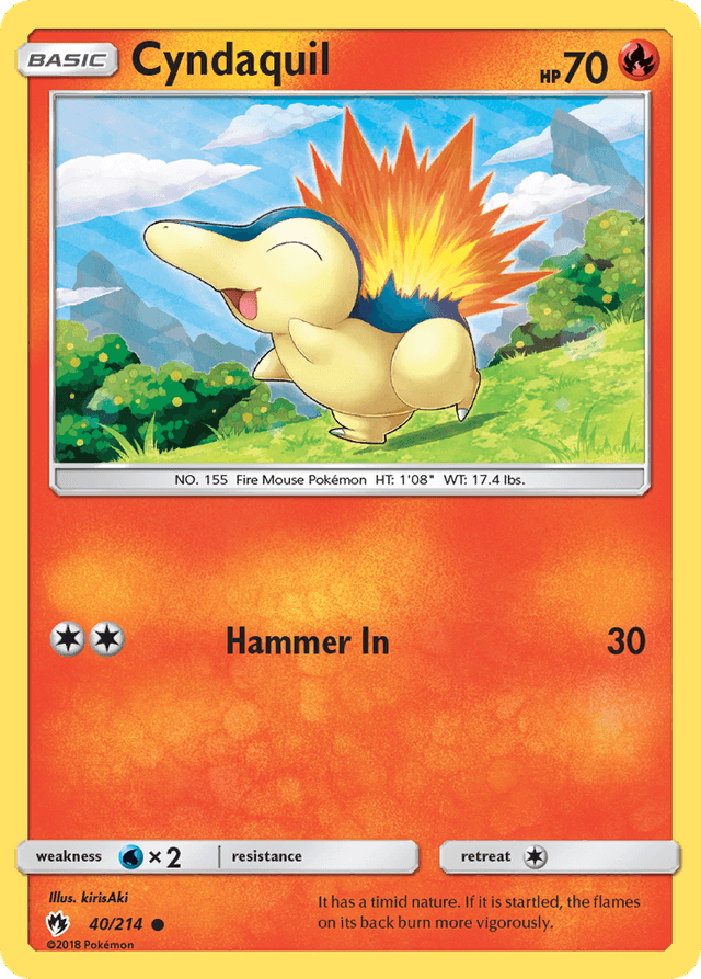 Cyndaquil — Lost Thunder #40