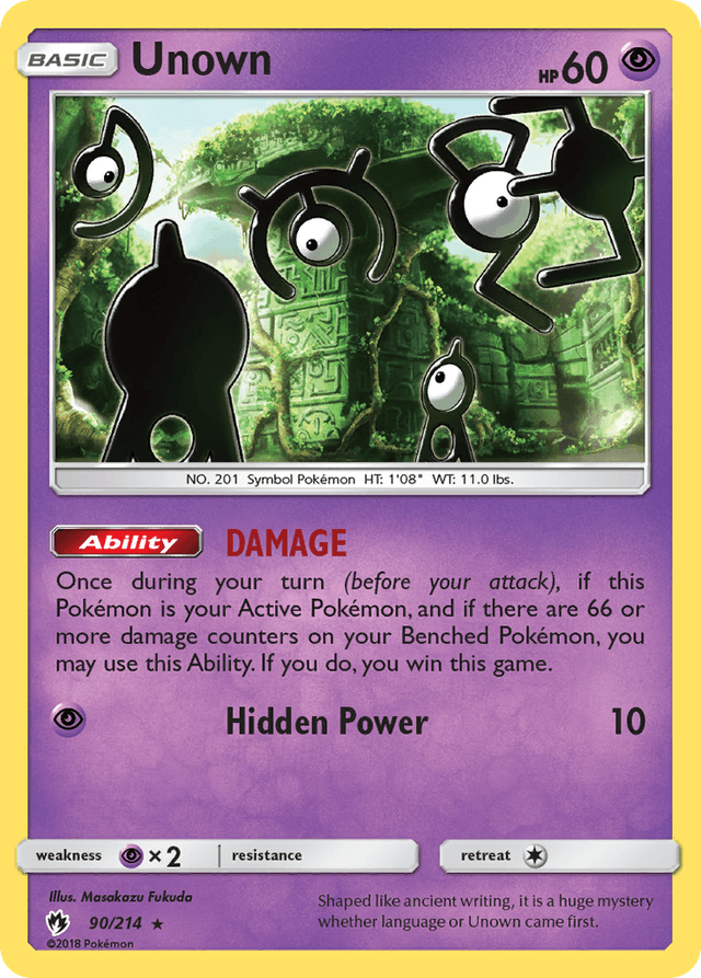 Unown — Lost Thunder #90