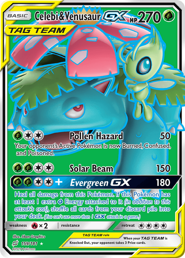 Celebi & Venusaur-GX — Team Up #159