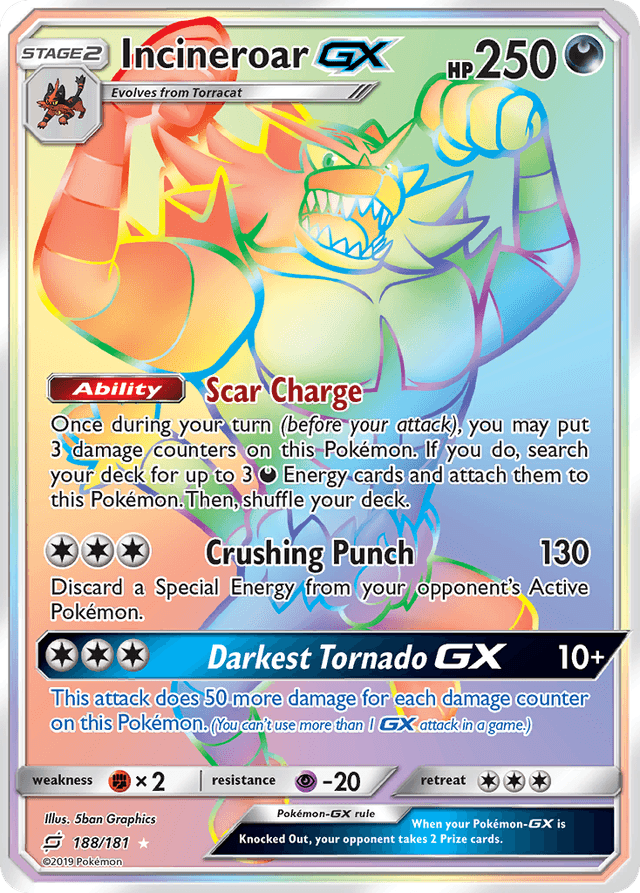 Incineroar-GX — Team Up #188