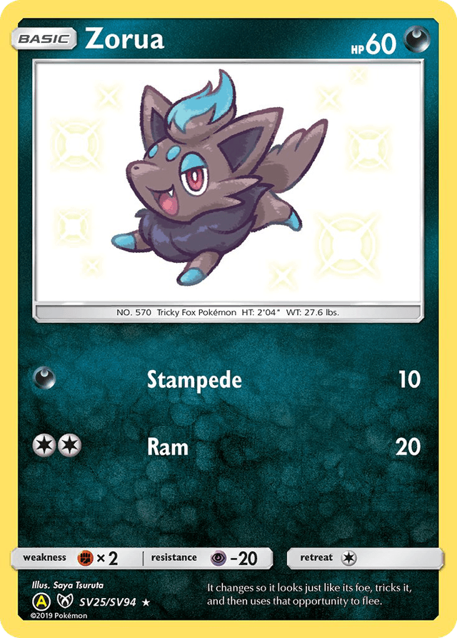 Zorua — Hidden Fates Shiny Vault #SV25