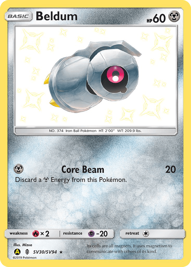 Beldum — Hidden Fates Shiny Vault #SV30